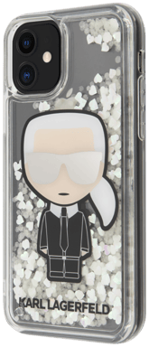 Funda iridiscente que brilla en la oscuridad Karl Lagerfeld para Apple iPhone 11, Negro