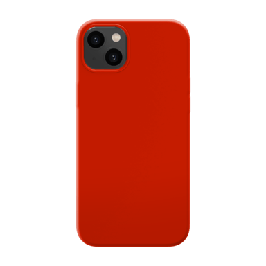 Guscio in morbido silicone gel antiurto per Apple iPhone 14 Plus, rosso fuoco