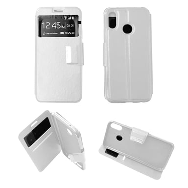 Etui Folio Blanc compatible Huawei P20 Lite