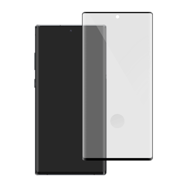 (Edición especial) Protector de pantalla de cristal templado de borde a borde para Samsung Galaxy Note10+, Negro
