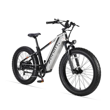 Vélo électrique Cyrusher Zenith à gros pneus – Batterie 52 V 15 Ah, capteur de couple et de cadence commutable – Blanc