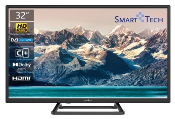 Smart-Tech 32HN10T3 Televisor 81,3 cm (32'') HD Negro 230 cd / m²