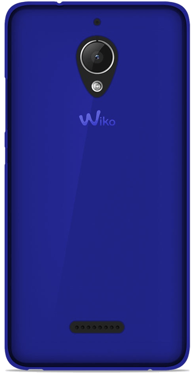 Coque silicone unie compatible Givré Bleu Wiko Tommy 2 Plus