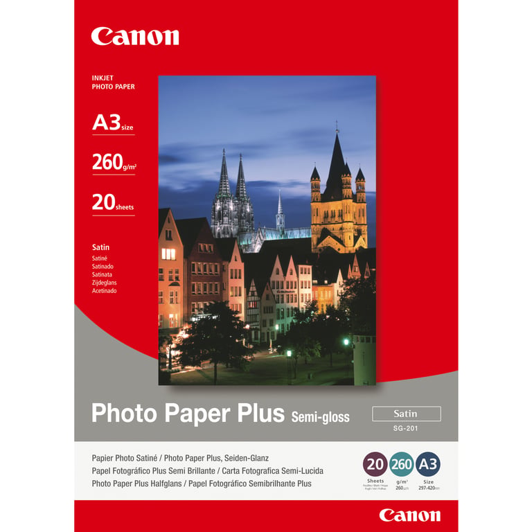 Canon Papier Photo Satiné A3 SG 201 20 feuilles Neuf
