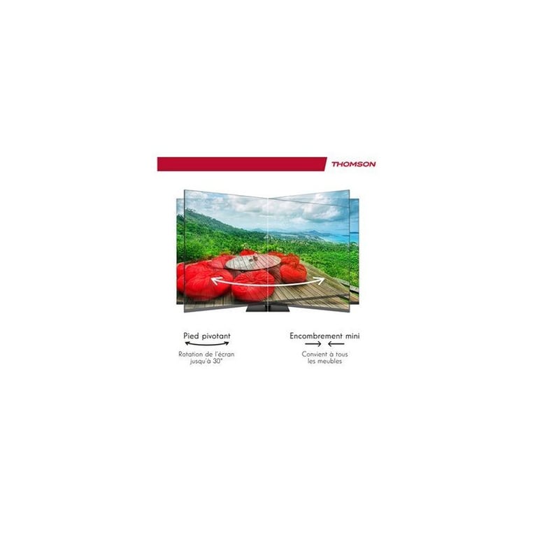 Google TV 75 QLED Pro avec pied central rotatif 144Hz 190cm 2024 - vue 2