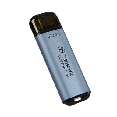 Transcend ESD300C 512GB USB Type-C 10Gb PS4/PS5 Compatibile SSD portatile, Blu ? TS512GESD300C