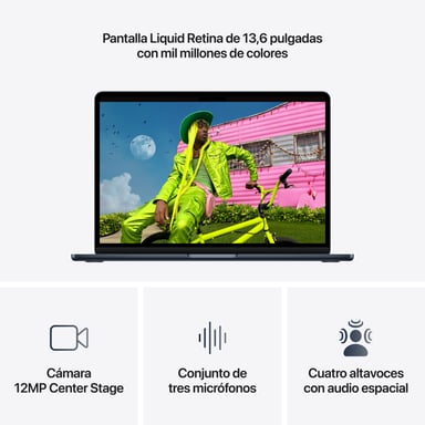 MacBook Air M5 (2026) de 13.6'', 1 TB, RAM 16 GB, GPU Apple 10, color medianoche - QWERTY ES