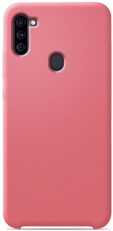 Coque silicone unie compatible Soft Touch Saumon Samsung Galaxy A11