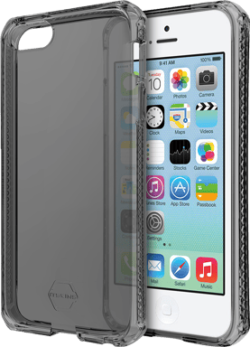 Itskins Funda para iPhone 5C Semi-rígida Spectrum Negro transparente