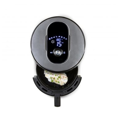 Domo DELI FRYER XL Sencillo 4 L Independiente Freidora de aire caliente Negro, Acero inoxidable