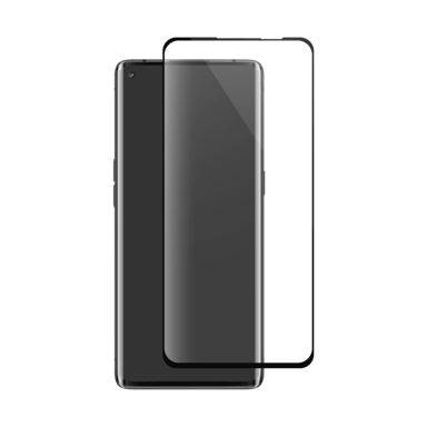 Protezione dello schermo in vetro temperato da bordo a bordo per OPPO Find X2 Neo, nero
