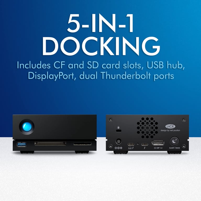 LaCie 1big Dock disque dur externe 24 To 7200 trmin 3.5 USB Type A / USB Type C 3.2 Gen 1 3.1 Gen 1 Neuf - vue 3