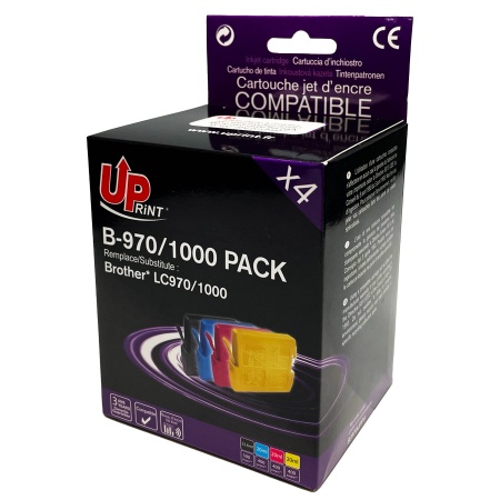 Pack UPRINT compatible BROTHER LC 970LC 1000 4 cartouches Neuf