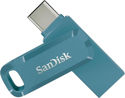 SanDisk Ultra Dual Drive Go USB 64GB lecteur USB flash 64 Go USB Type-A / USB Type-C 3.2 Gen 1 (3.1 Gen 1) Bleu - Neuf