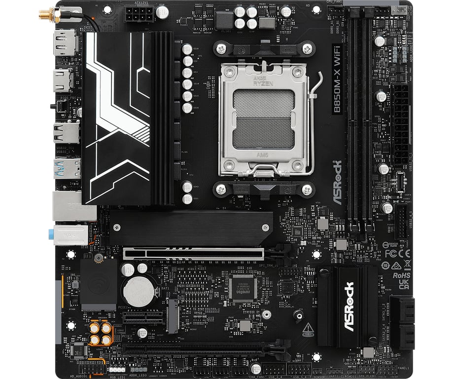 ASROCK Carte Mère B850M X WiFi AMD AM5 Micro ATX Neuf - vue 3