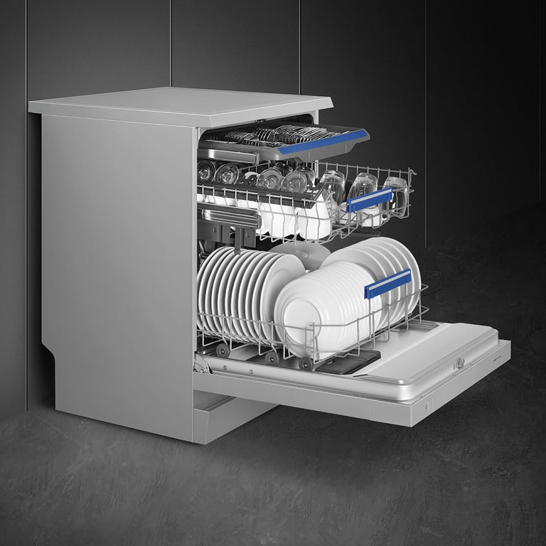 Lave vaisselle Smeg inox LVS342CQSX - vue 3