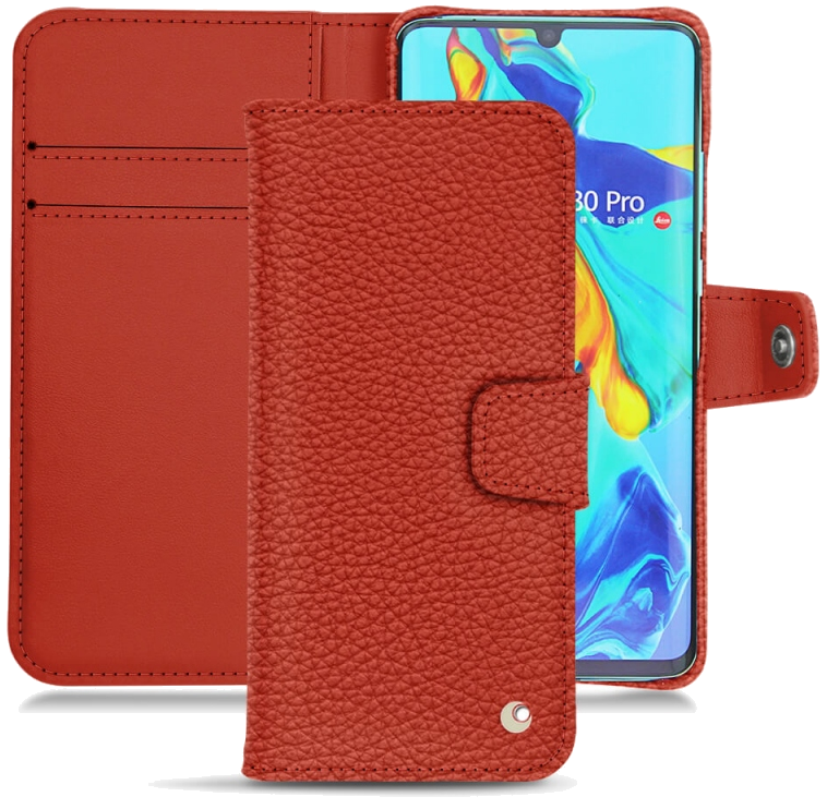 Housse cuir Huawei P30 Pro - Rabat horizontal portefeuilleOrange