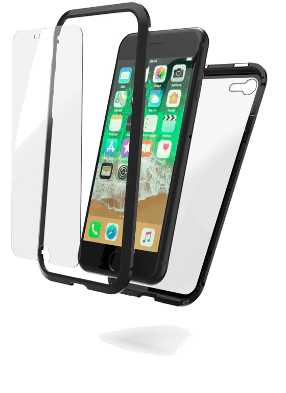 Coque de protection Magnètique +verre protection pour iPhone 8