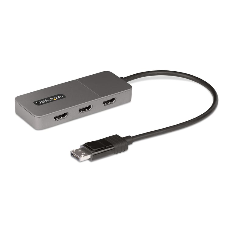 StarTech.com Hub MST à 3 Ports DisplayPort vers 3x HDMI Trois Moniteurs 4K 60Hz Adaptateur Vidéo Moniteur DP 1.4 Câble Intégré de 30 cm Alimentation USB Windows Uniquement Neuf