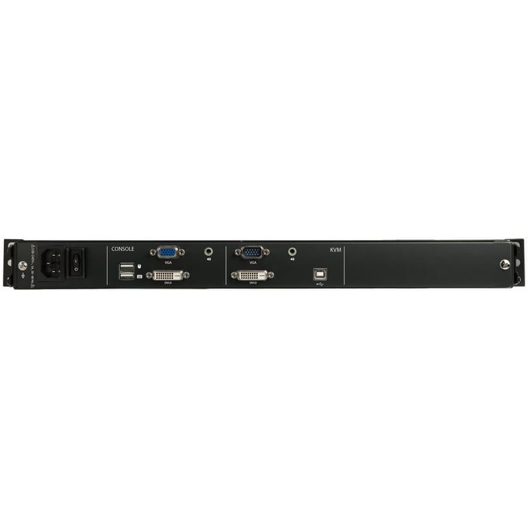 StarTech.com Console LCD de 17 3 HD à montage en rack 1U avec clavier américain Interface VGA Câble KVM inclus Console KVM avec commutateur KVM 1 ports USB 17.3 ... - vue 3