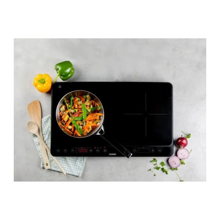 Plaque à induction DOMO 2 feux 56 x 34 x 7 cm DO338IP - vue 4