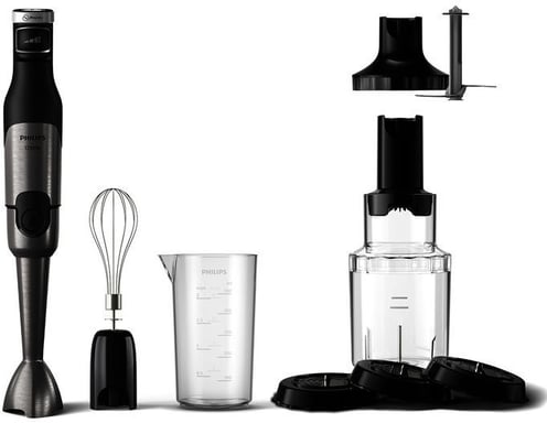 Mixeur plongeant - PHILIPS Série 5000 - HR2684/00 - 1200 W - Gris / Noir