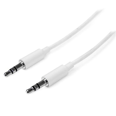 StarTech.com Cavo audio stereo sottile da 3 m Mini-Jack 3,5 mm - Maschio/Maschio - Bianco