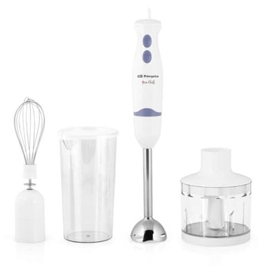 Mixeur-Hachoir Polyvalent Orbegozo BT 1320 - Moteur Puissant 400 W - Lame Inox - Poignée Ergonomiqu