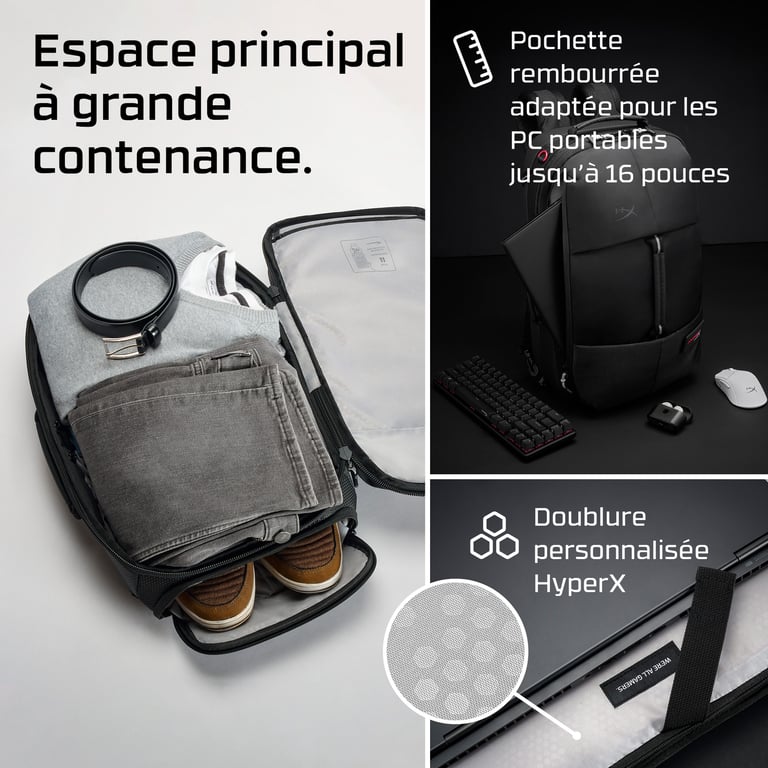 Sac à dos gamer HyperX Knight - vue 3