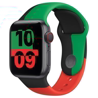 Sport Band pour Apple Watch Series 1 á 9 / SE (38/40/41 mm) | Series 10 (42 mm) - Taille M/L - Black Unity