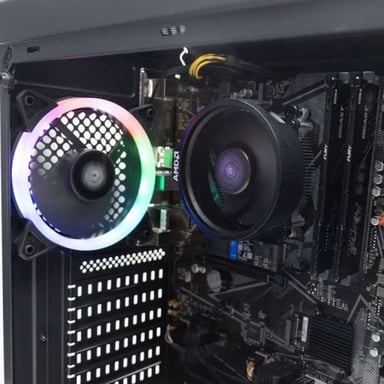 PC Com Work LE Ryzen 3 3200G, 16 GB RAM DDR4, SSD 500 GB NVMe, Tower ATX RGB, Ideale per Ufficio e Uso Domestico