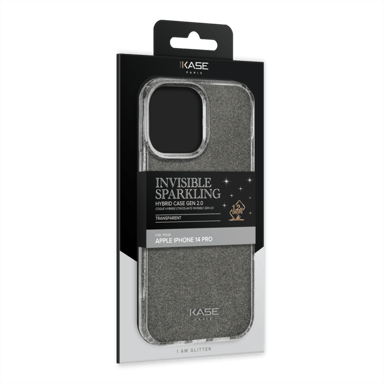 Carcasa híbrida brillante invisible GEN 2.0 para Apple iPhone 14 Pro, Transparente