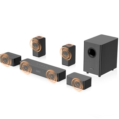 Barre de son pour TV | Hiwill-Audio N512 400W 5.1.2 Dolby Atmos - Noir - Neuf
