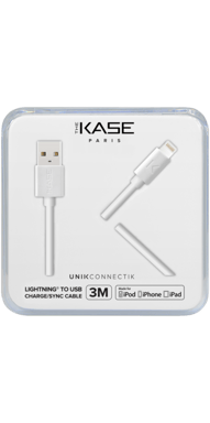 Cavo Lightning con certificazione MFi per ricarica/sincronizzazione Apple (3M), bianco brillante