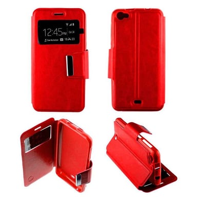 Funda Folio roja compatible con Wiko Jimmy