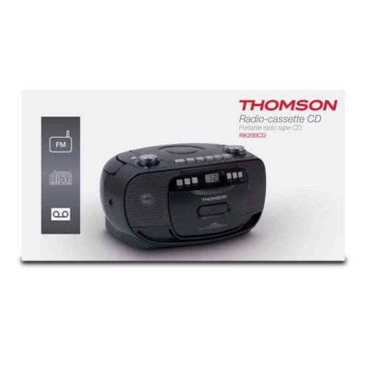 Radio CD Thomson RK200CD – Lecteur CD/Cassette, Tuner FM, Alimentation Secteur/Piles - vue 6