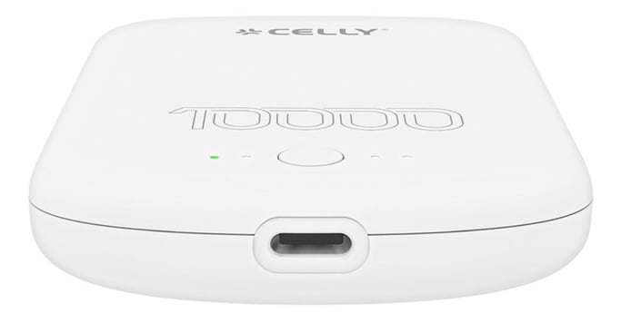 Celly MAGPB10000PROWH batería externa 10000 mAh Cargador inalámbrico Blanco