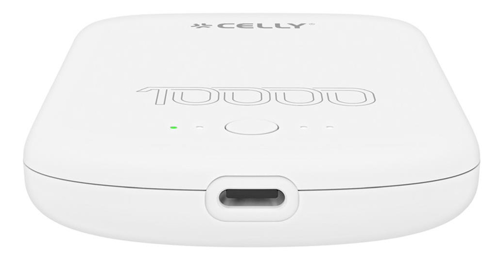 Celly Magpb10000prowh Banque D'alimentation Électrique 10000 Mah Recharge Sans Fil Blanc - vue 2