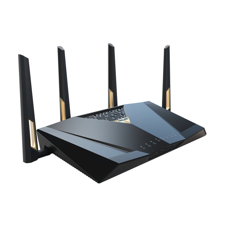 ASUS RT-BE88U routeur sans fil 10 Gigabit Ethernet Bi-bande (2,4 GHz / 5 GHz) Noir, Gris - Neuf