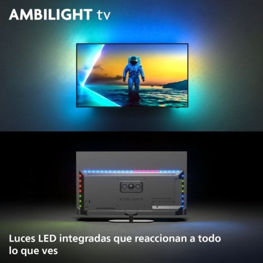 Philips Ambilight OLED 48 48OLED820 UltraHD 4K Dolby Vision y Dolby Atmos Google TV - vue 3