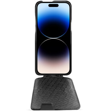 Housse cuir Apple iPhone 15 Pro Max -  - Bleu - Cuir saffiano