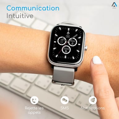 Reloj multideporte estanco conectado - Abyx Fit Ozone 3 - Gris