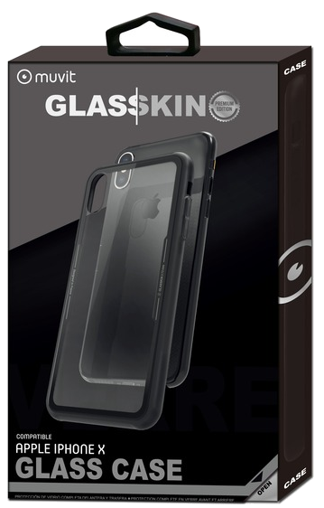 Glasskin Glass Case Transparente Contour Noir: Apple Iphone X/Xs