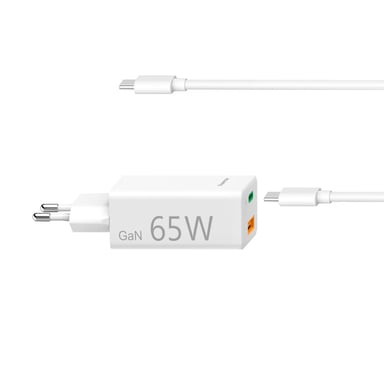 Fuente de alimentación universal para portátiles - USB-C - GaN, Power Delivery (PD), 5-20V/65W