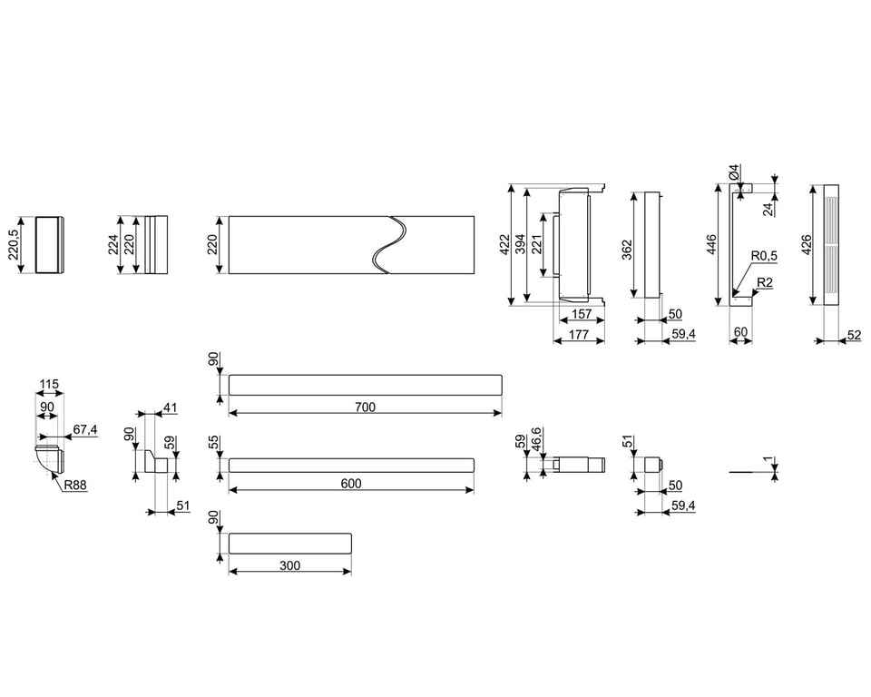 Smeg KITF6HOBD pièce et accessoir de plaque de cuisson Kit de recirculation Neuf - vue 2
