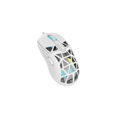 Souris gaming Oniverse Kryo coque alvéolée RGB ergonomique droite blanche