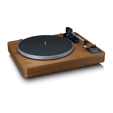 Lenco LBTA-165WD Tourne-disque entraîné par courroie Noir, Bois Automatique