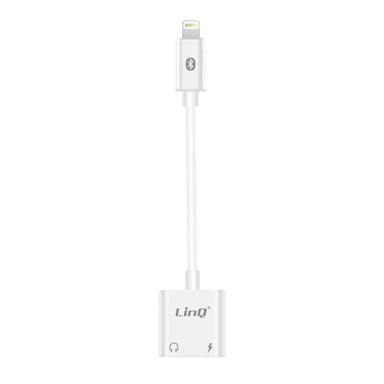 Adaptador Audio Carga iPhone a Doble Lightning Compacto LinQ Blanco