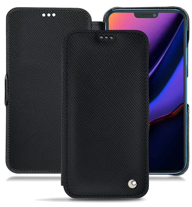 Housse cuir Apple iPhone 11 - Rabat horizontalNoir