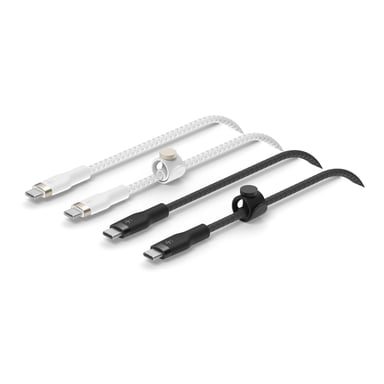 Belkin BoostCharge Pro Flex cable USB USB 2.0 1 m USB C Negro, Blanco
